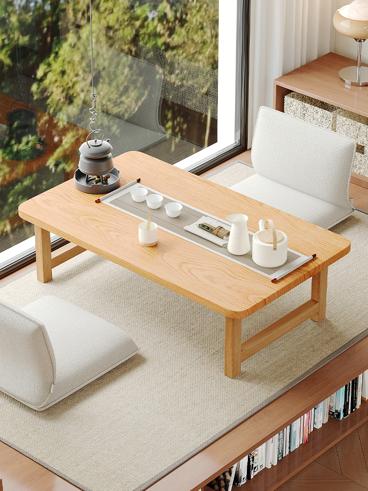 可折叠飘窗小桌子炕桌家用榻榻米茶几床上学习吃饭矮桌茶台飘窗桌
