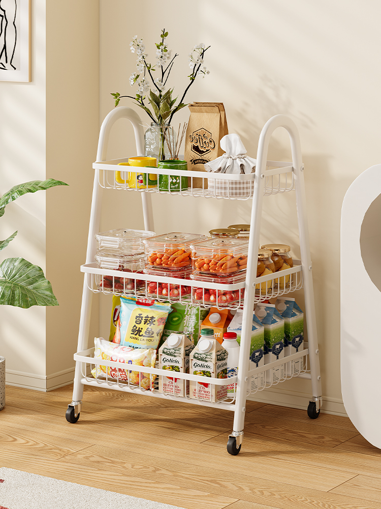 小推车零食置物架落地床边收纳茶几床头可移动小桌子客厅沙发边几