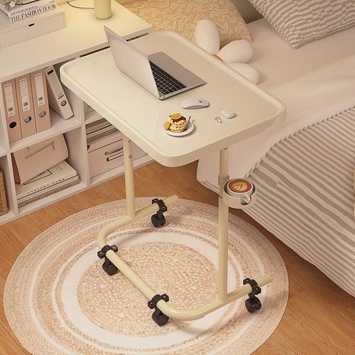 可移动升降电脑桌简易沙发边几移动小推车简约现代轻奢卧室床边桌