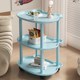 小推车可移动零食置物架创意落地床边茶几小桌子客厅沙发边几