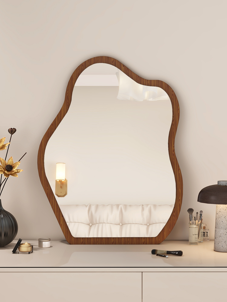 云朵化妆镜台式桌面梳妆台小镜子轻奢高级感主卧室学生宿舍办公室