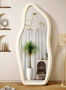 云朵镜网红全身穿衣落地家用 卧室女生壁挂异形试衣全身镜子ins风