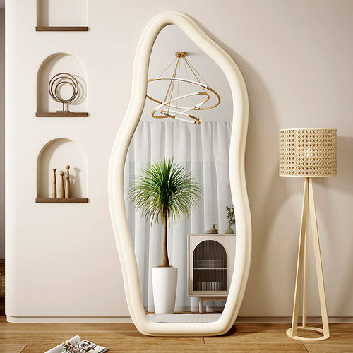 云朵镜网红全身穿衣落地家用 卧室女生壁挂异形试衣全身镜子ins风