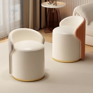 化妆凳子可旋转靠背女生主卧室轻奢高级感梳妆台专用椅子美甲坐凳