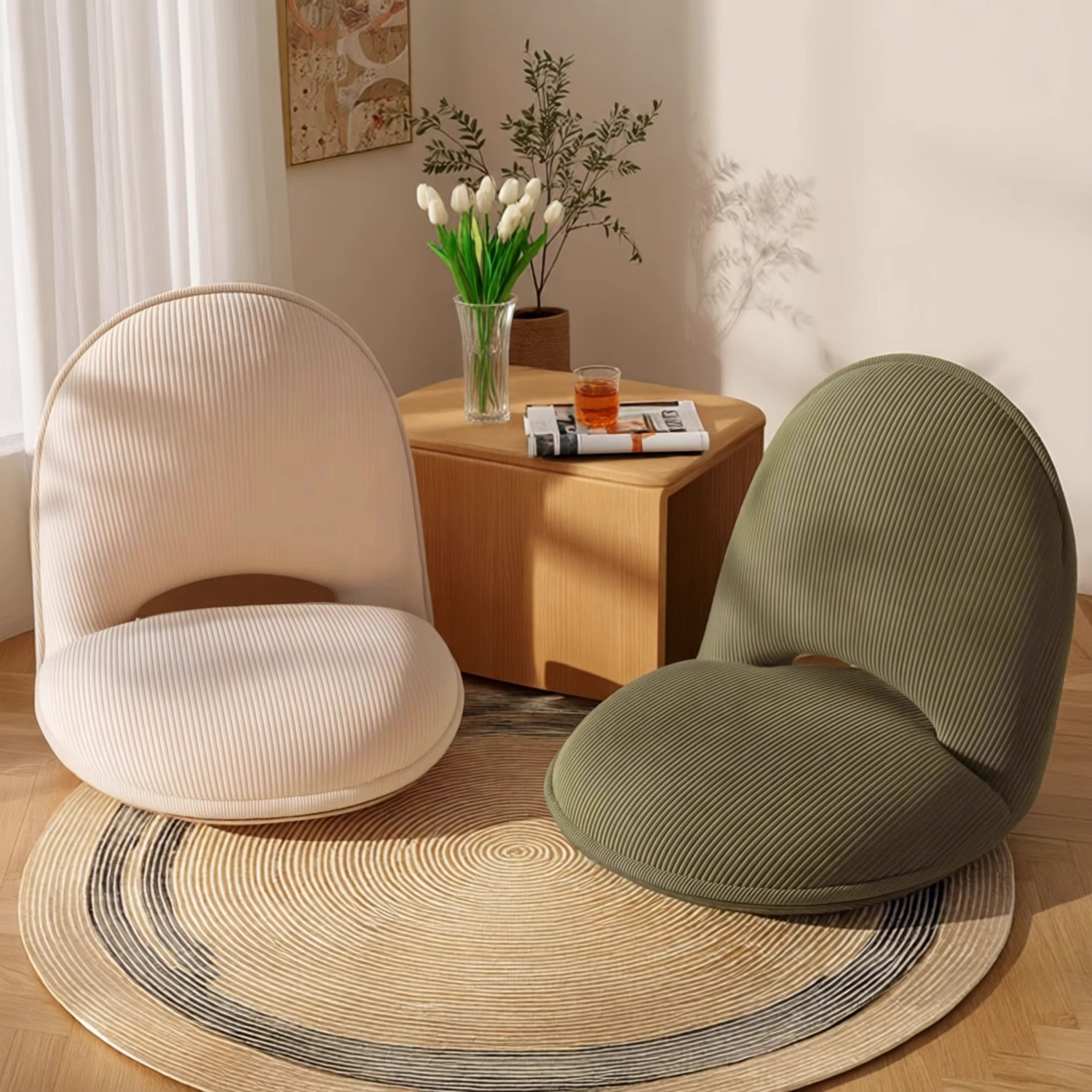 榻榻米飘窗坐垫靠背椅可躺可折叠