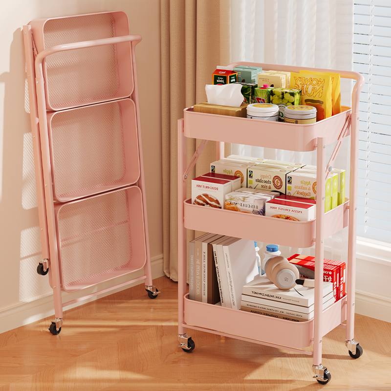 可折叠小推车落地多层储物可移动