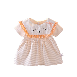 女童夏季连衣裙1-3岁女宝宝短袖公主裙女孩时髦裙子婴儿夏天衣服