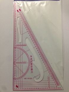 3220三角比例尺 多用绘图三角尺 服装标尺缩放尺 90度直角比例尺