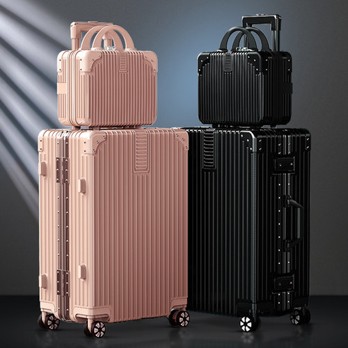 小型万向轮学生复古行李箱