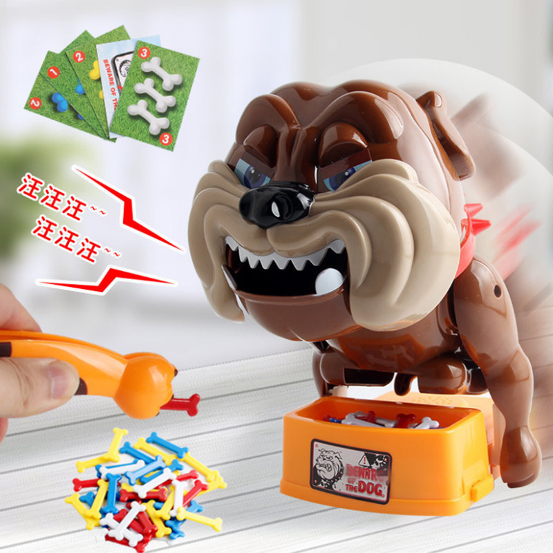 咬人玩具狗恶犬偷骨头互动桌游仿真动物电子宠物345678岁礼品
