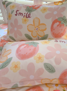 纯棉枕套一对装100全棉40x60单人48x74枕头套加大50x80枕芯套单个