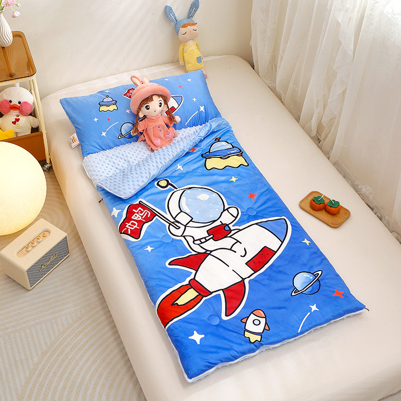 婴儿童睡袋防踢被男秋冬款加厚保暖女幼儿园宝午休学生午睡一体式