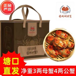 现货鲜活特大螃蟹高淳固城湖大闸蟹净重3两全母蟹4/6/10只礼盒装