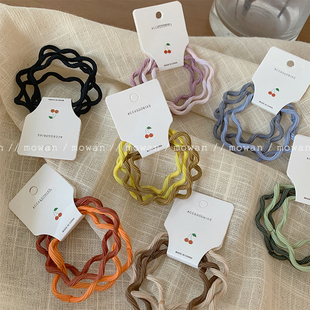 四根装 春夏日系简约气质发圈女扎头皮筋森系网红头绳耐用发绳发饰