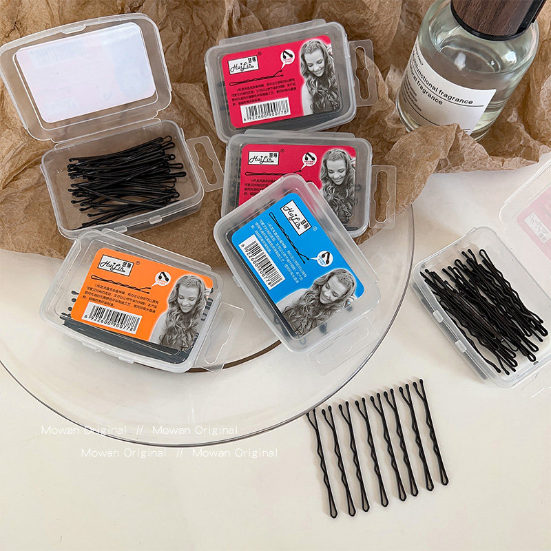 简约黑色一字刘海成年碎发边夹