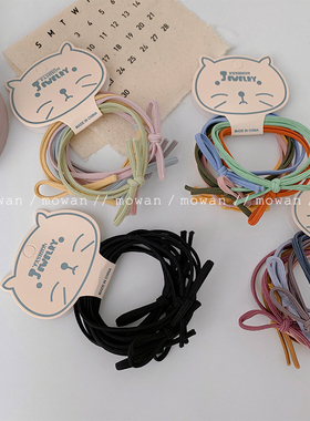 蝴蝶结头绳女生可爱高弹力橡皮筋发圈日系扎头发简约皮套马尾发绳