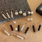 收腰夹子调节裙子腰围大改小神器防走光扣衣服别针固定仿珍珠胸针