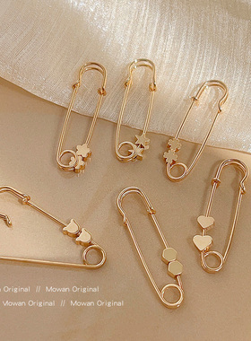 牛仔裤收腰神器腰围改小金属胸针扣针固定衣服防走光别针配饰女生