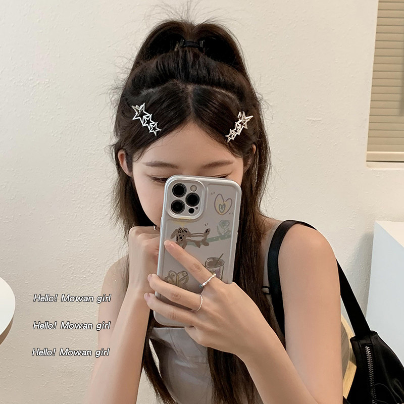 千禧辣妹甜酷金属星星发夹夹子