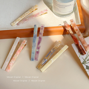 2025年新款 醋酸一字发夹后脑勺日系侧边可爱刘海夹子网红发卡头饰