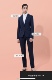 职业套装 配套西裤 西装 日单外贸恩家三个字母精纺羊毛两粒扣长袖