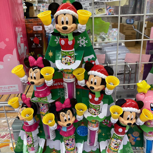 圣诞节日本Heart东京心米奇米妮小黄人角落生物摇铃棒糖果食玩