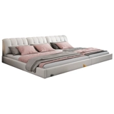 Вторая семейная кровать 4 -личная спальня в главной спальне 3 метра, широкая широкая белая кожаная кровать, кровать, родительская кровать, семейство четыре