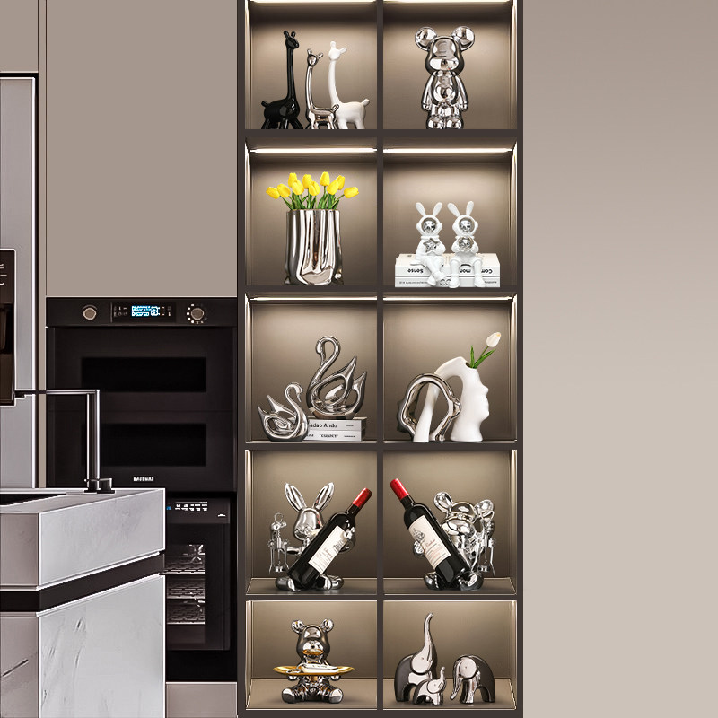 轻奢高档酒柜装饰品摆件套装高端大气现代客厅电视餐边柜家居饰品,家居饰品,装饰摆件,淘宝优惠券,粉丝福利购,淘宝优惠卷