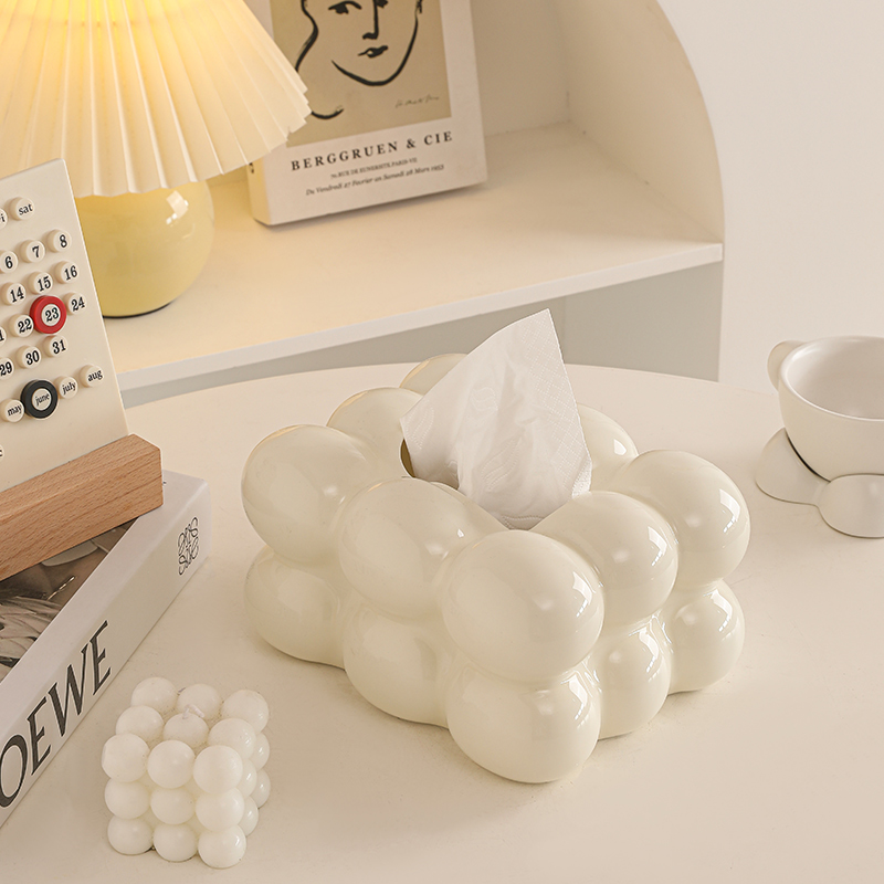 纸巾盒客厅高档轻奢陶瓷抽纸盒