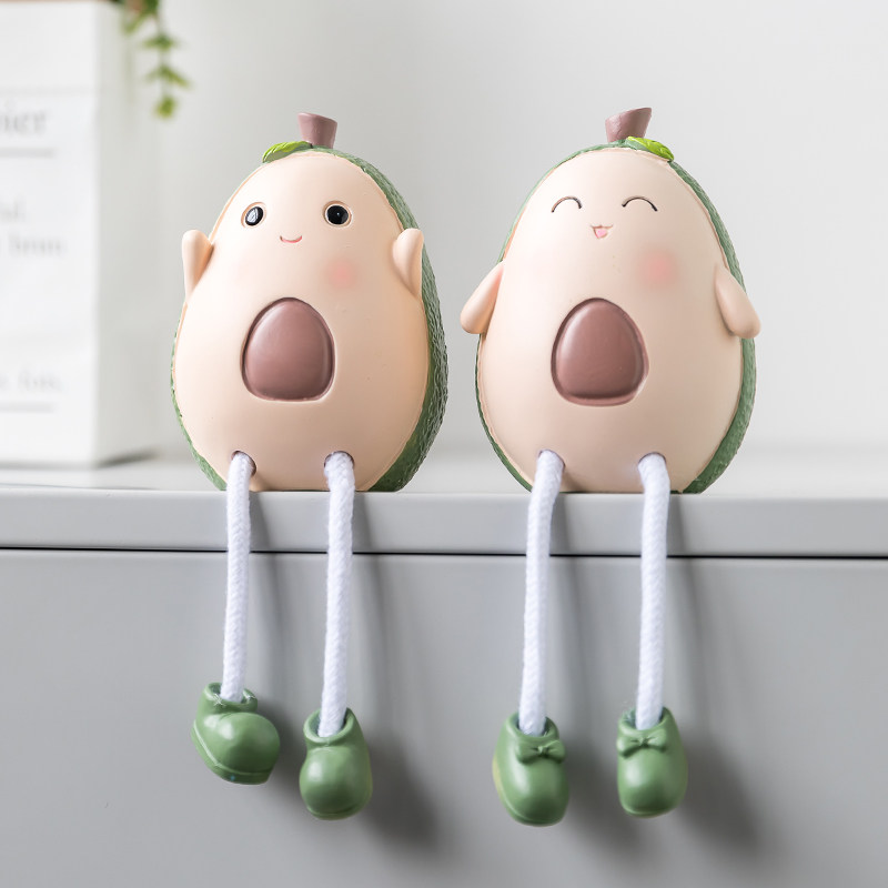 北欧装饰品小摆件牛油果长腿吊脚娃娃一家四口创意可爱个性大号