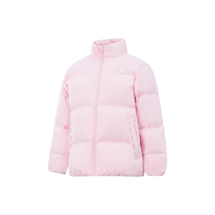 李宁童装2025冬新款女童中大童保暖短款羽绒服男孩子鸭绒无帽外套