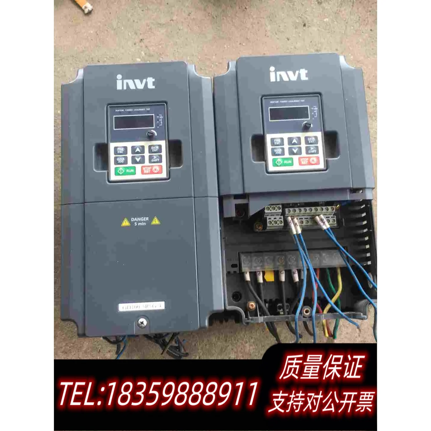 全新库存GD100-5R5G-4两台，没后盖，800需询价