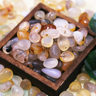 海洋玉雨花石天然鹅卵石水培盆栽装饰石鱼缸造景铺底养花小石头子