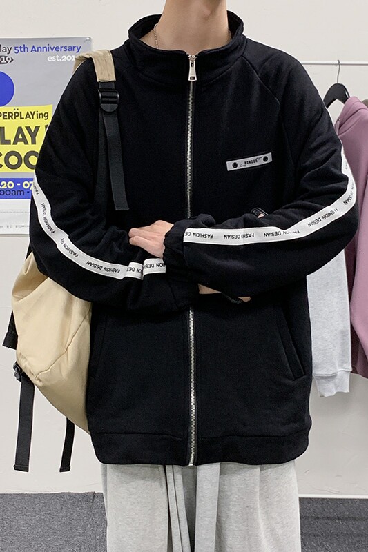 WY2022秋装新款百搭男士开衫卫衣男宽松潮流大码外套,男装卫衣,电商A009A（原A058A）