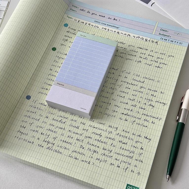 简约拍纸本方格可撕便签纸无粘性
