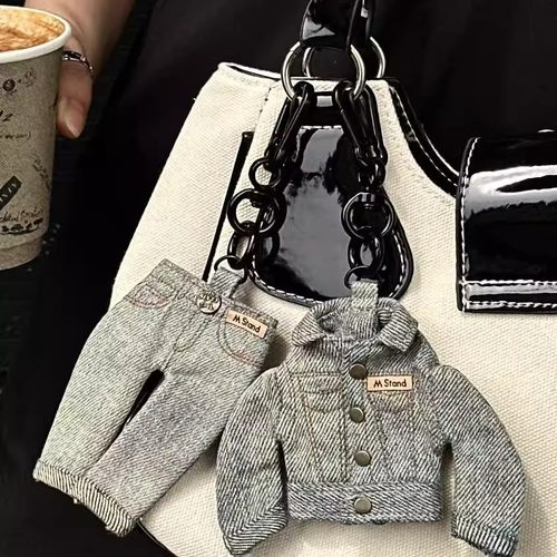 mstand联名牛仔钥匙扣包包挂件