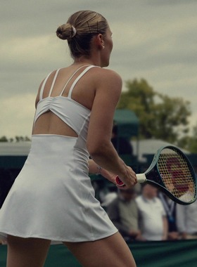 ParfoisTennis网球裙2025新款夏运动连衣裙修身露背气质网球服