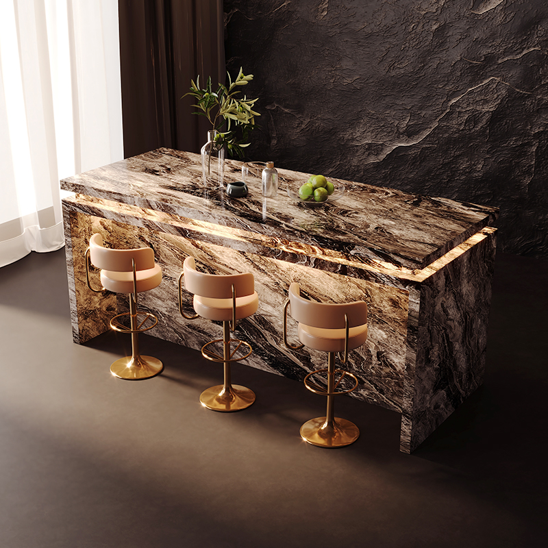 意式吧台桌家用餐边柜一体靠墙多功能酒柜隔断现代沙发背柜