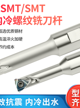 T型螺纹铣刀杆单刃加工中心槽刀杆刀具HSMT挑扣数控双用抗震刀杆