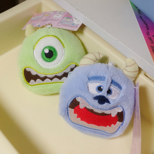 怪兽大学毛绒零钱包毛怪苏利文大眼仔怪兽电力公司挂件耳机收纳包