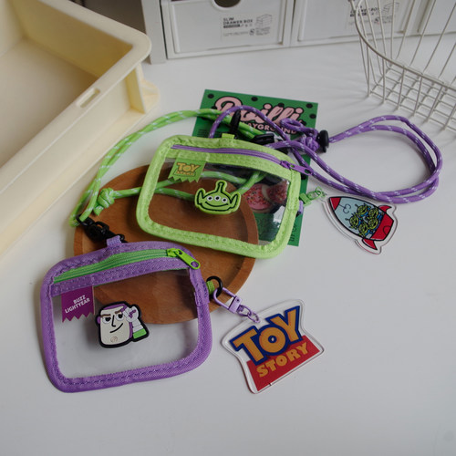 玩具总动员透明卡包收纳包PVC公交零钱包巴斯光年三眼仔TOYSTORY