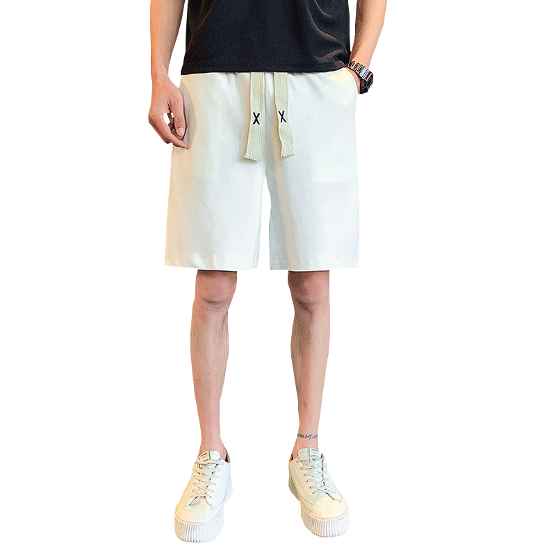 2023夏季纯色百搭运动五分中裤男士简约休闲短裤B338-DK009-P48,男装休闲裤,电商B338
