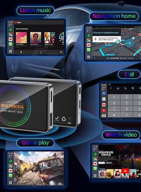 carplay无线车载视频转接器双WIFI有线转无线carplay转HDMI