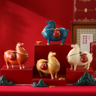2026马年黄铜唐马摆件招财乔迁升职结婚新人开业送礼品男女生创意