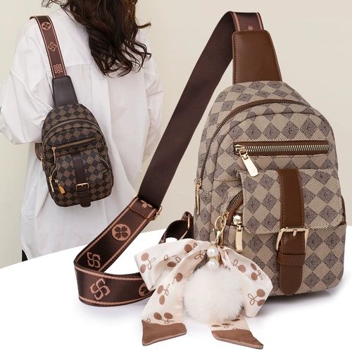 Универсальная брендовая сумка через плечо, модная полиуретановая сумка для телефона, нагрудная сумка, коллекция 2023, в корейском стиле