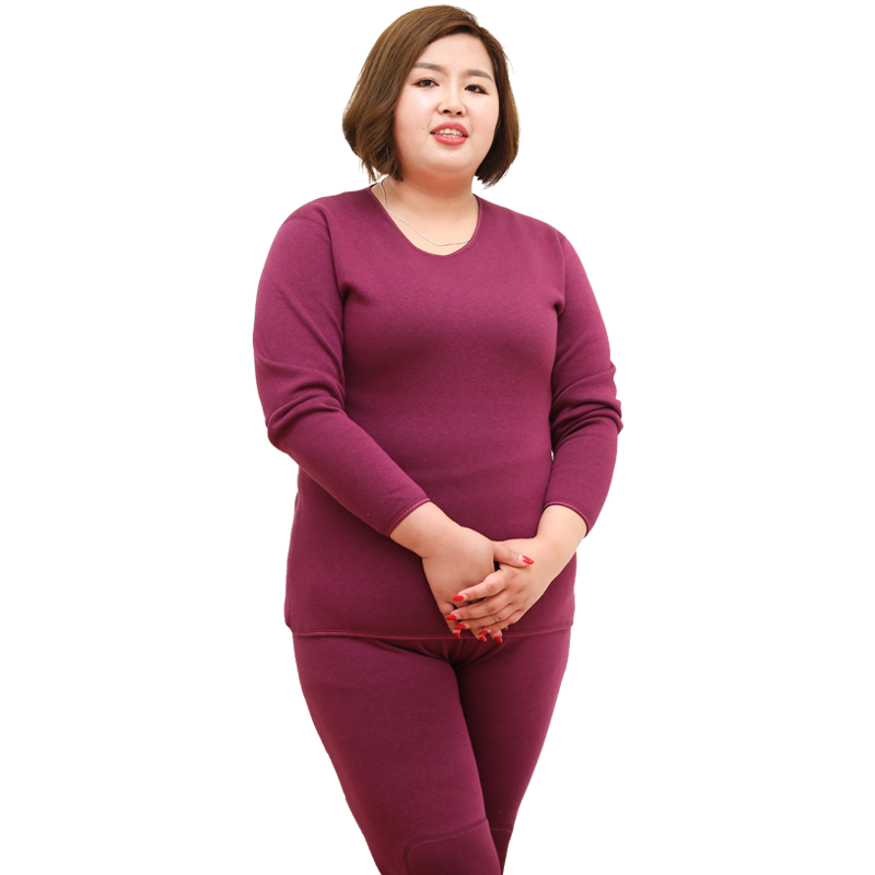 三宝羊保暖内衣套装女冬