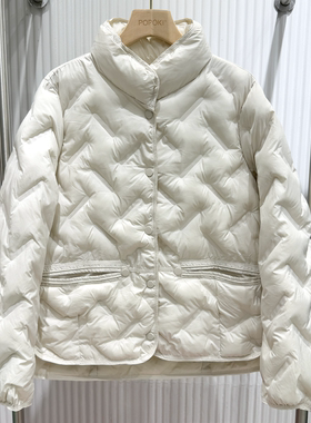 25秋冬新款POPOKI6713女款羽棉服冬季保暖后长款棉服女士韩版外套
