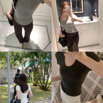 MLPSTUDIO 2/21 软软牛奶Tee!软糯好肤感多色鹅蛋领显胸t恤