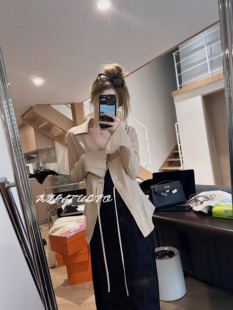 防晒上衣 清冷lady即视感v领喇叭袖 MLPSTUDIO 侘寂感飘带衬衫