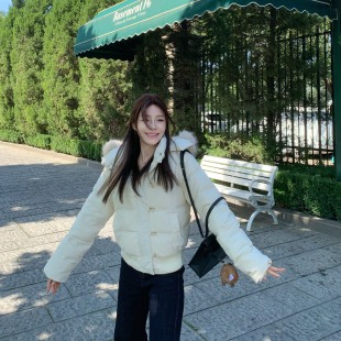 貉子毛领短款 MLPSTUDIO 90白鸭羽绒服 10.20